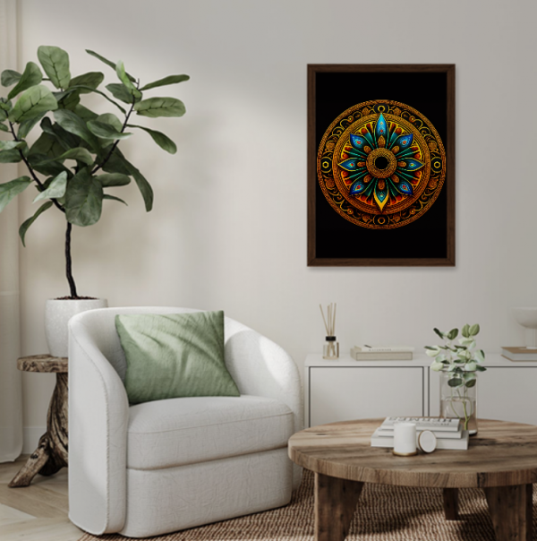 Quadro Mandala Olho da Deusa– Com Moldura 30×40 A3 - Image 2